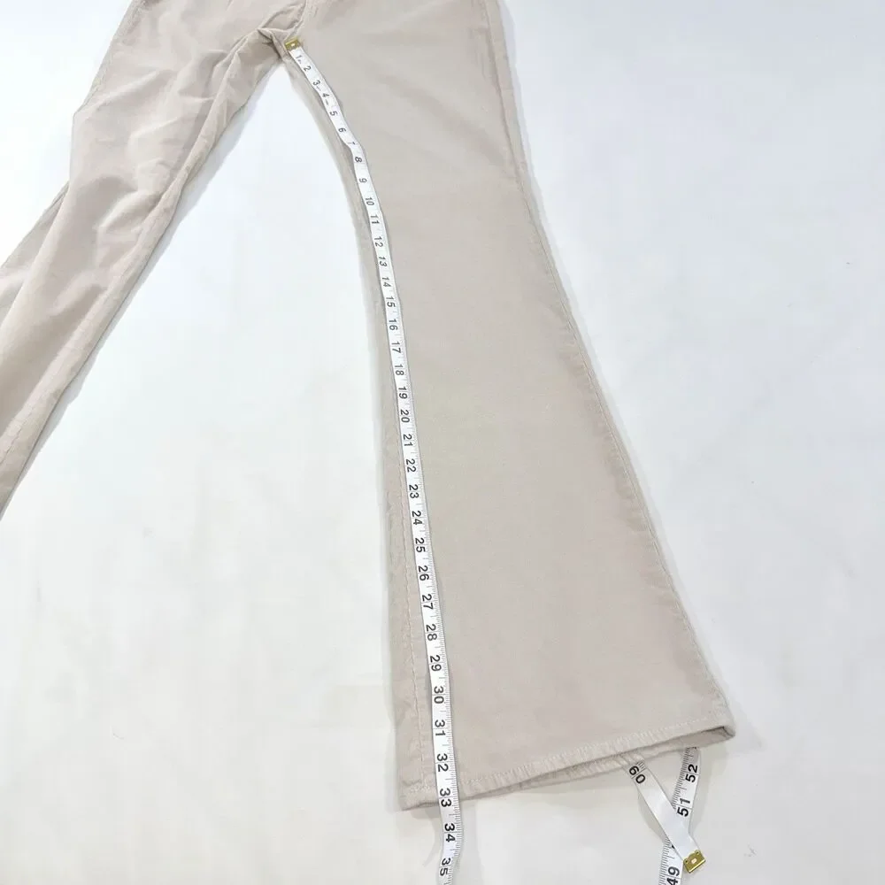 Free People We the Free Jayde Cord Flare Sz 27 Beige High Rise Corduroy Boho NWT